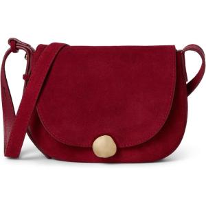 Madewell Women’s Suede Small Dakota Saddle Crossbody Bag(Garnet Stone)