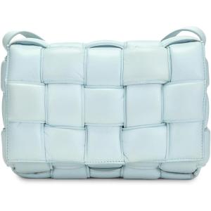 WHAT GOES AROUND COMES AROUND Women’s Pre-Loved Bottega Blue Maxi Intrecciato Padded Cassette Bag(Blue)