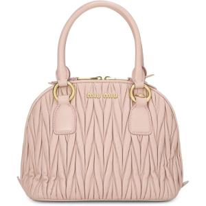 WHAT GOES AROUND COMES AROUND Women’s Pre-Loved Miu Miu Pink Nappa Top Handle Handbag(Pink)