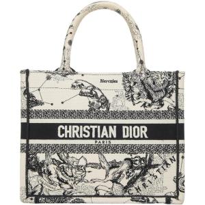 WHAT GOES AROUND COMES AROUND Women’s Pre-Loved Dior Embroidered Small Book Tote(White)