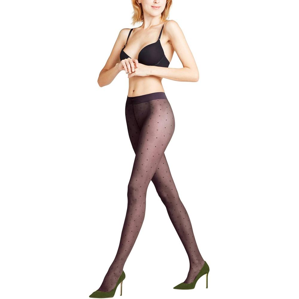 imageFALKE Womens Dot Tights Ultra Sheer 15 Denier Dot Pattern Trendy Stockings 1 PairDewberry