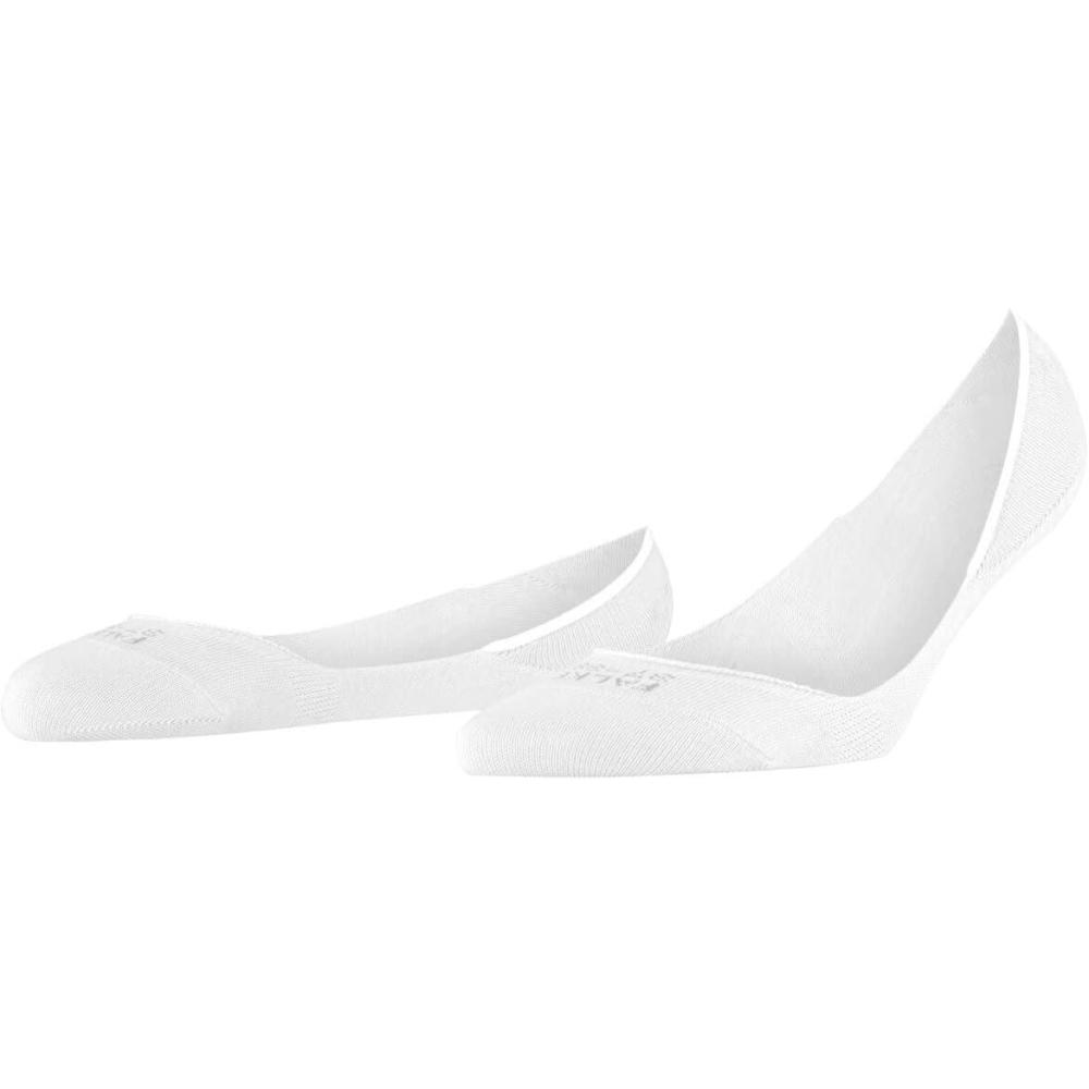 imageFALKE Womens Step Medium Cut No Show Socks Light Heel Grip 1 PairWhite White 2000
