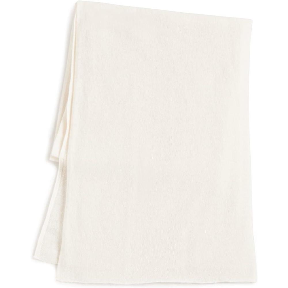 imageWhite ampamp Warren Womens Cashmere Travel WrapSoft White