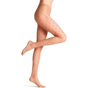 FALKE Women’s Dot Tights, Ultra Sheer 15 Denier, Dot Pattern, Trendy Stockings, 1 Pair(Powder)