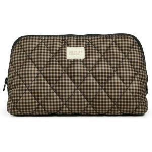 Loeffler Randall Women’s Frances Cosmetic Pouch, Brown/Black Check, One Size(Brown/Black Check)