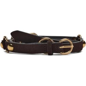 Madewell Women’s O-Ring Studded Suede Belt(Dark Carob)