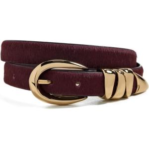 Madewell Women’s Triple Metal Keeper Belt(Cabernet Haircalf)