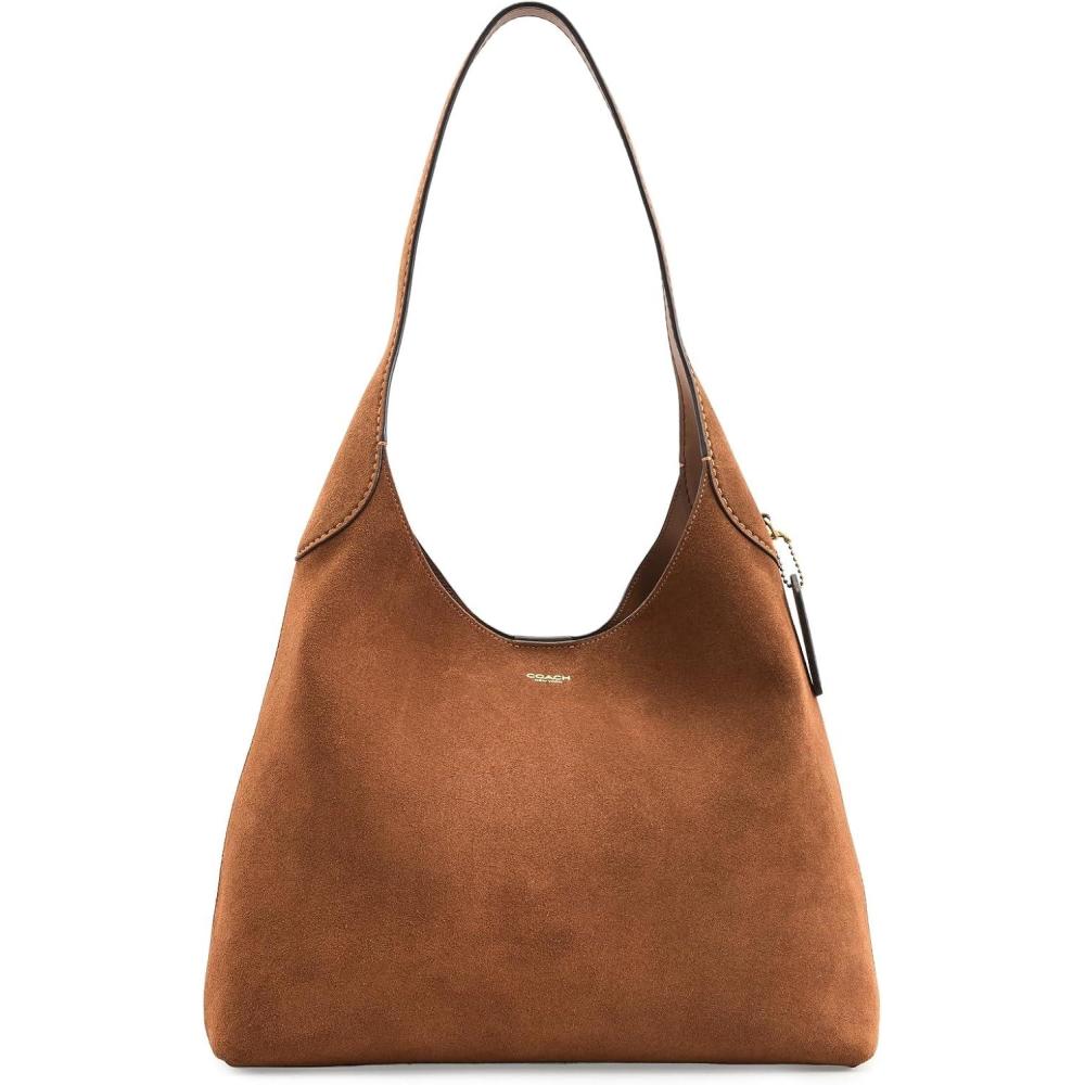 imageCoach Brooklyn Shoulder Bag 34Warm Brown Suede