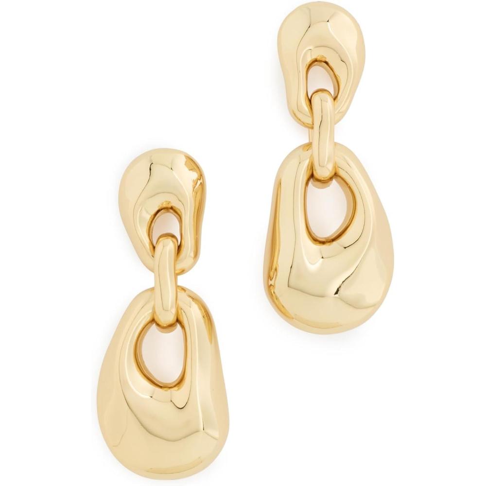 imageMadewell Womens Double Sculpted Drop EarringsAntique Gold