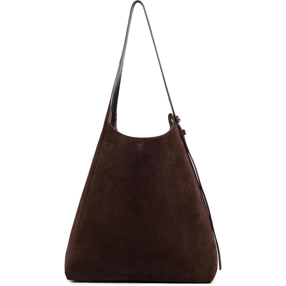 imageTory Burch Womens Romy Suede Hobo BagDark Cocoa