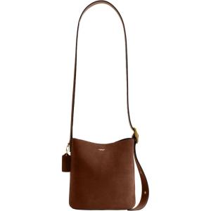 COACH Women’s Bleecker Bucket Bag(Warm Brown Suede)