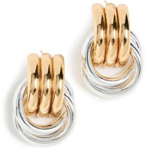 Heaven Mayhem Double Knot Earrings for Women(Double Knot Gold with Silver)