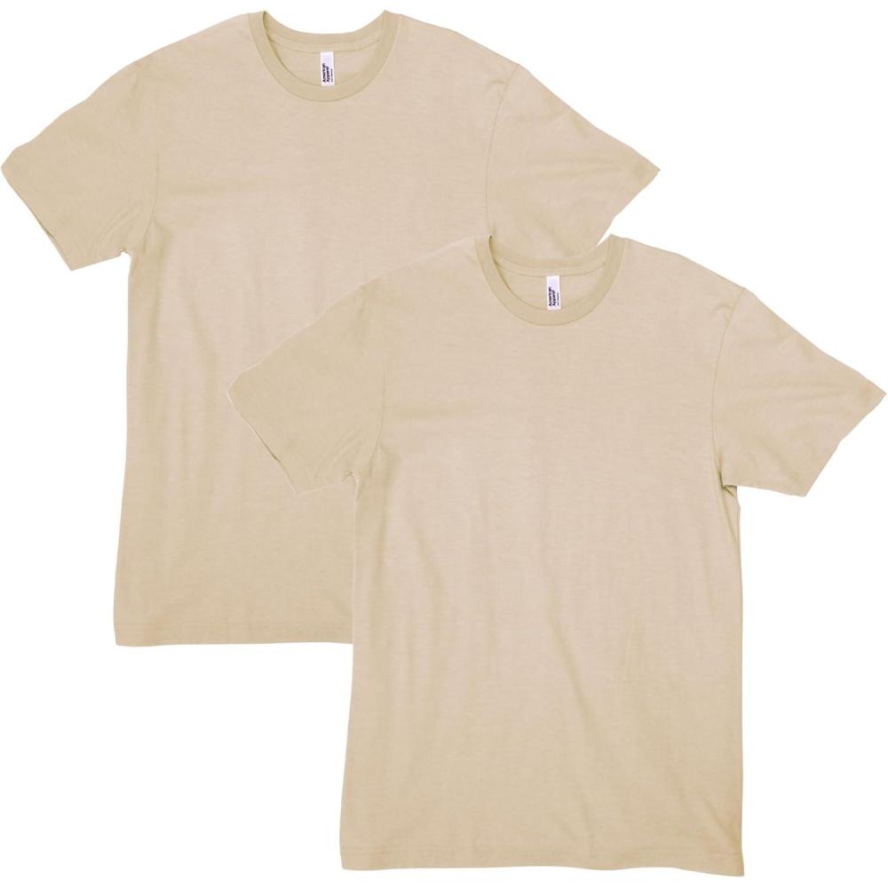 imageAmerican Apparel UnisexAdult CVC TShirt Style G2001cvc 2PackHeather Bone 2pack