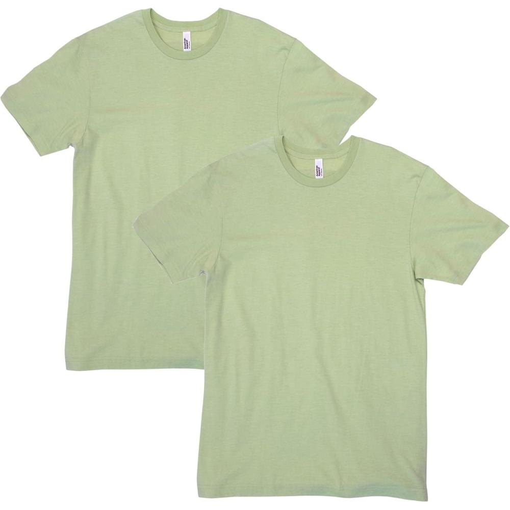 imageAmerican Apparel UnisexAdult CVC TShirt Style G2001cvc 2PackHeather Cucumber 2pack