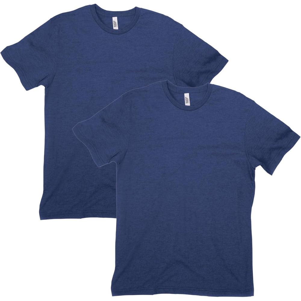 imageAmerican Apparel UnisexAdult CVC TShirt Style G2001cvc 2PackHeather Indigo 2pack