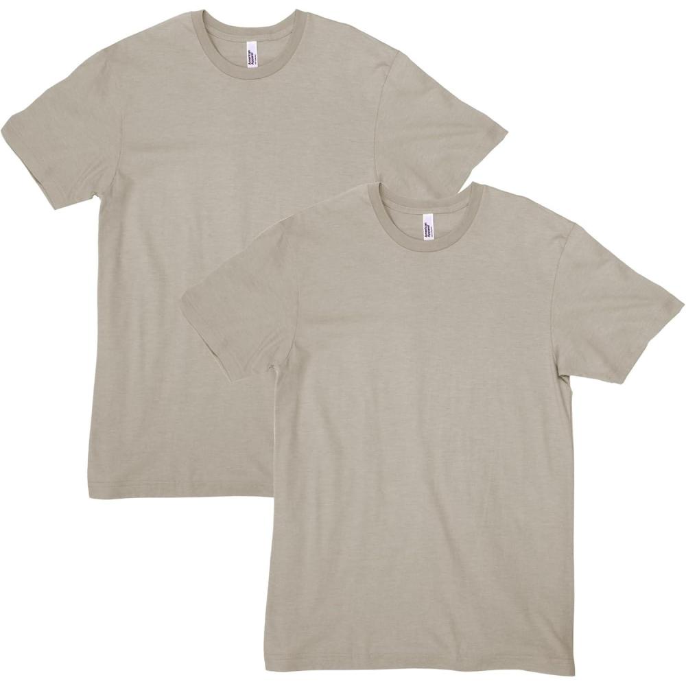 imageAmerican Apparel UnisexAdult CVC TShirt Style G2001cvc 2PackHeather Khaki 2pack