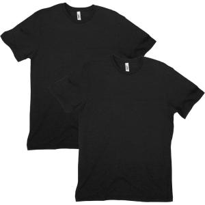 American Apparel Unisex-Adult CVC T-Shirt, Style G2001cvc, 2-Pack(Black (2-pack))