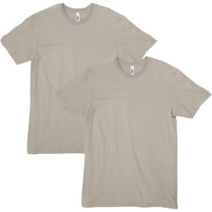 American Apparel Unisex-Adult CVC T-Shirt, Style G2001cvc, 2-Pack(Heather Khaki (2-pack))