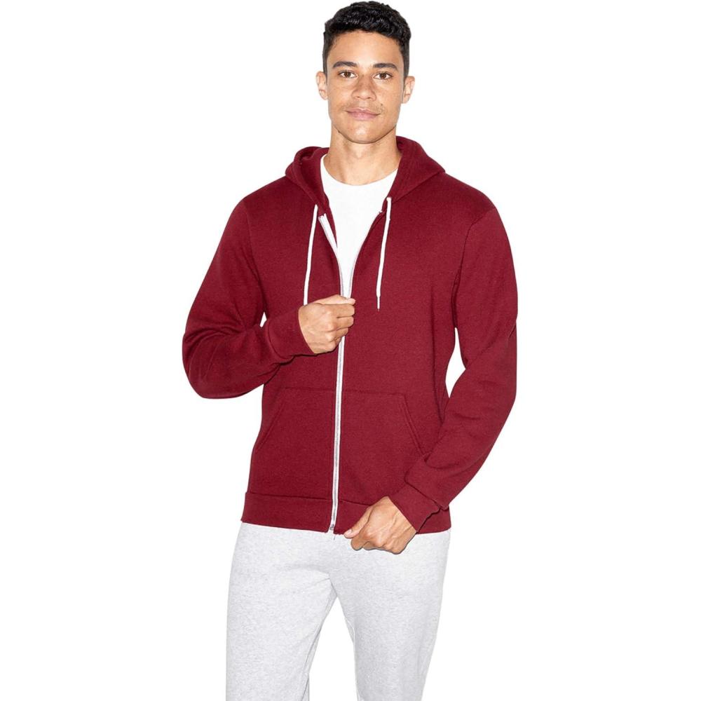 imageAmerican Apparel mens Flex Fleece Long Sleeve Zip HoodieCranberry