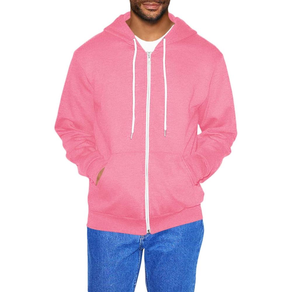 imageAmerican Apparel mens Flex Fleece Long Sleeve Zip HoodieDeep Pink