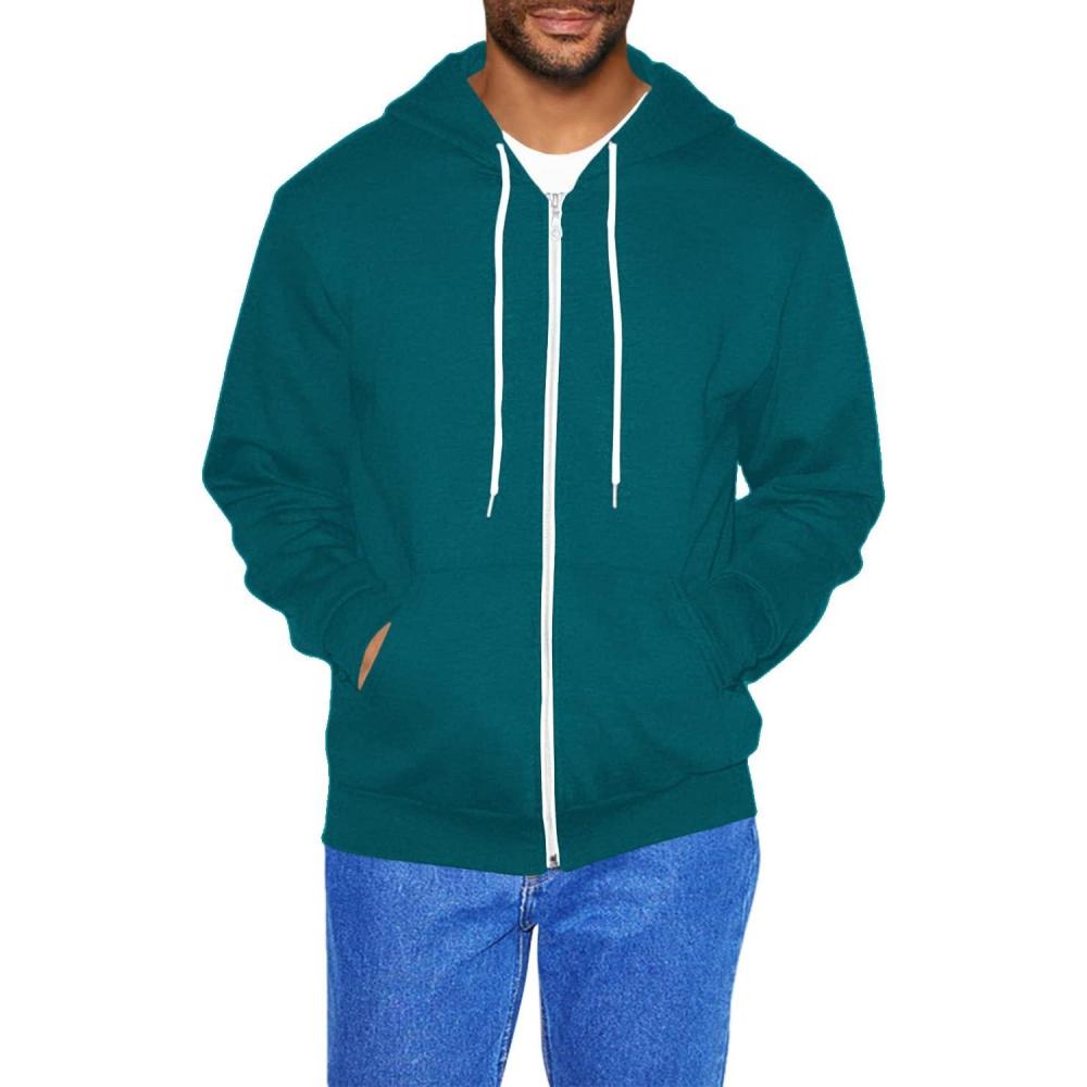 imageAmerican Apparel mens Flex Fleece Long Sleeve Zip HoodieForest