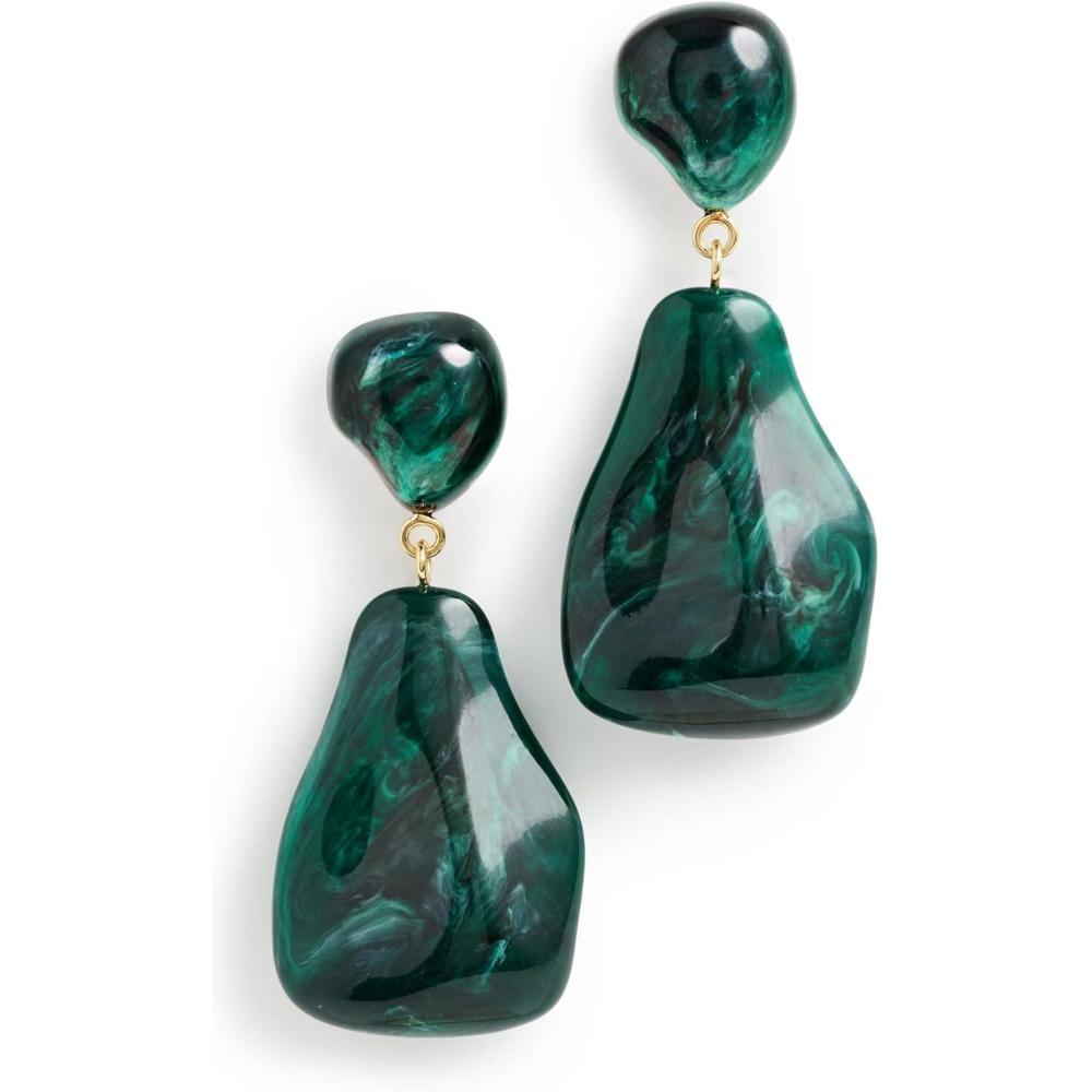 imageLele Sadoughi Womens Wilma Earrings Pine Green One Size