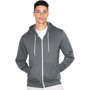 American Apparel mens Flex Fleece Long Sleeve Zip Hoodie(Asphalt)