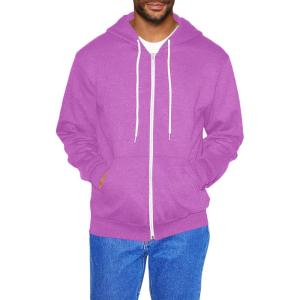 American Apparel mens Flex Fleece Long Sleeve Zip Hoodie(Dark Orchid)