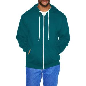 American Apparel mens Flex Fleece Long Sleeve Zip Hoodie(Forest)
