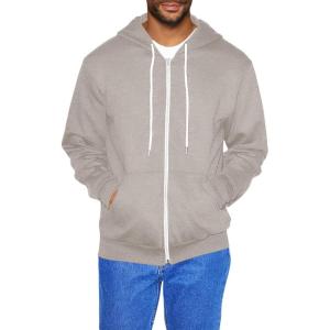 American Apparel mens Flex Fleece Long Sleeve Zip Hoodie(Pewter)