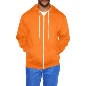 American Apparel mens Flex Fleece Long Sleeve Zip Hoodie(Tang)