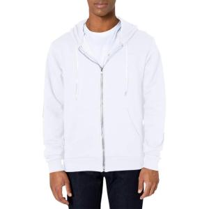 American Apparel mens Flex Fleece Long Sleeve Zip Hoodie(White)