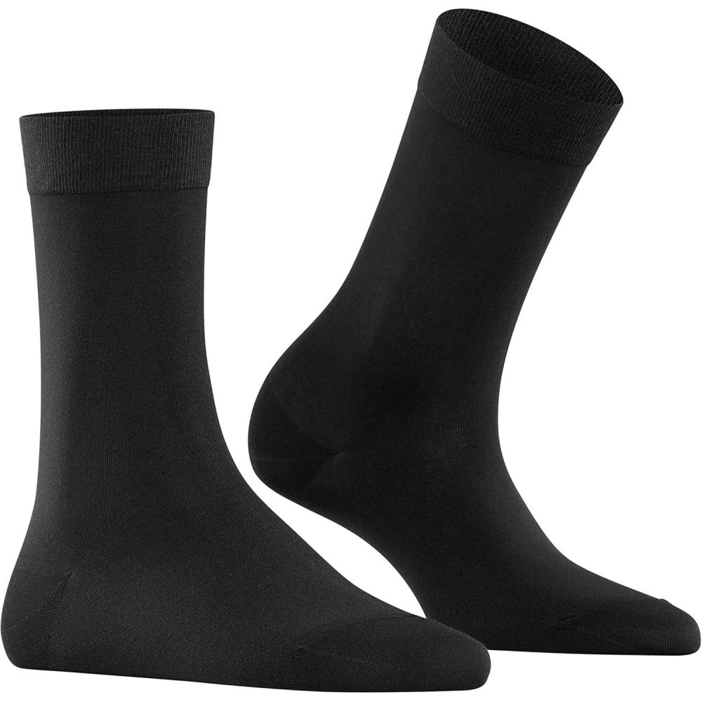 imageFALKE Womens Cosy Wool Socks Soft Warming Merino Cashmere 1 PairBlack Black 3000