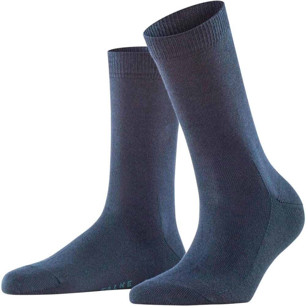 imageFALKE Womens Cosy Wool Socks Soft Warming Merino Cashmere 1 PairBlue Dark Navy 6379
