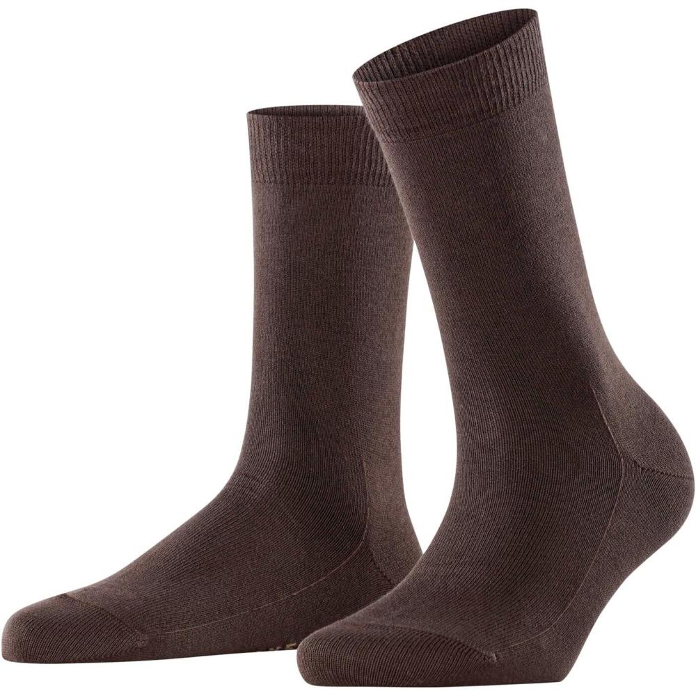 imageFALKE Womens Cosy Wool Socks Soft Warming Merino Cashmere 1 PairBrown Dark Brown 5239