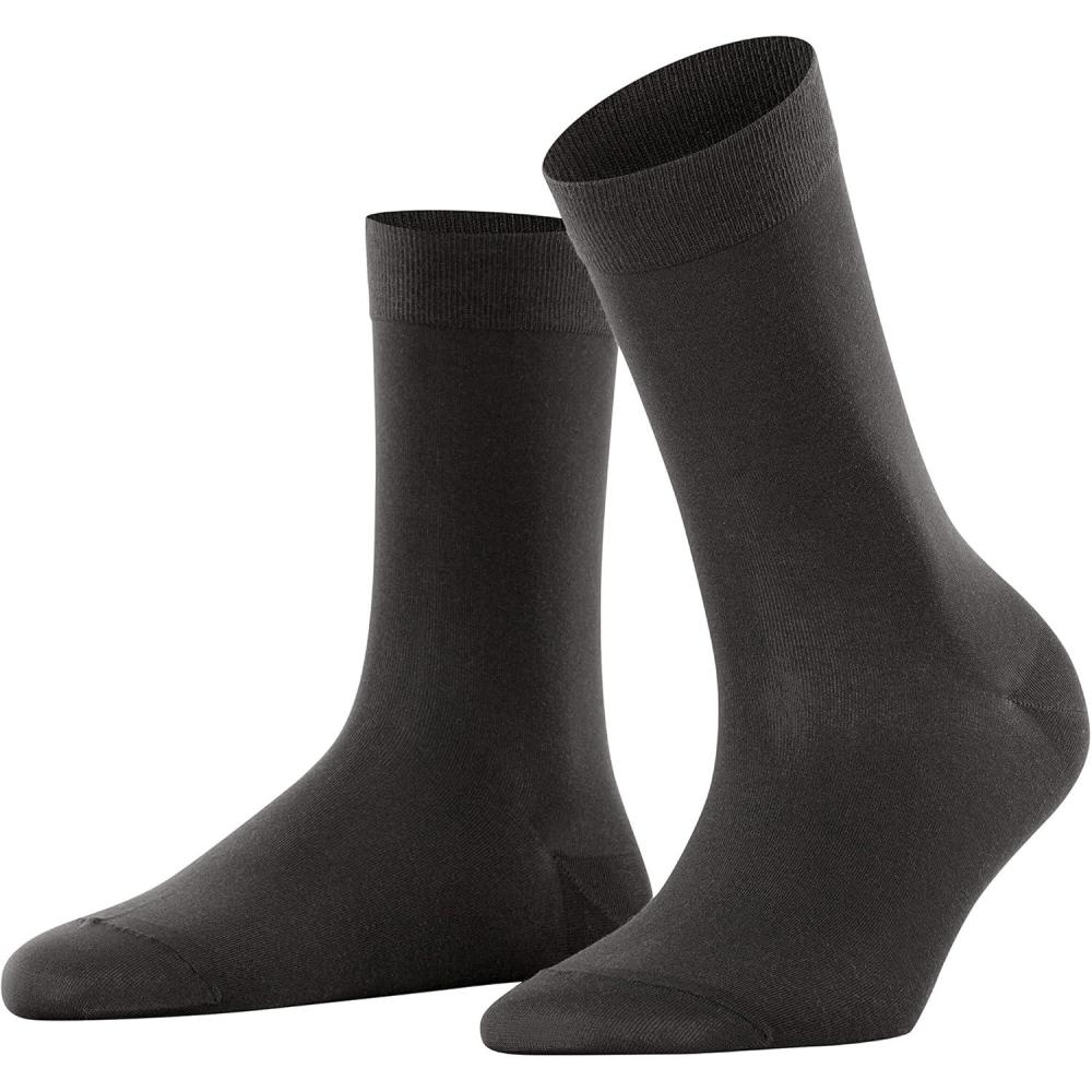 imageFALKE Womens Cosy Wool Socks Soft Warming Merino Cashmere 1 PairGrey Anthracite 3529