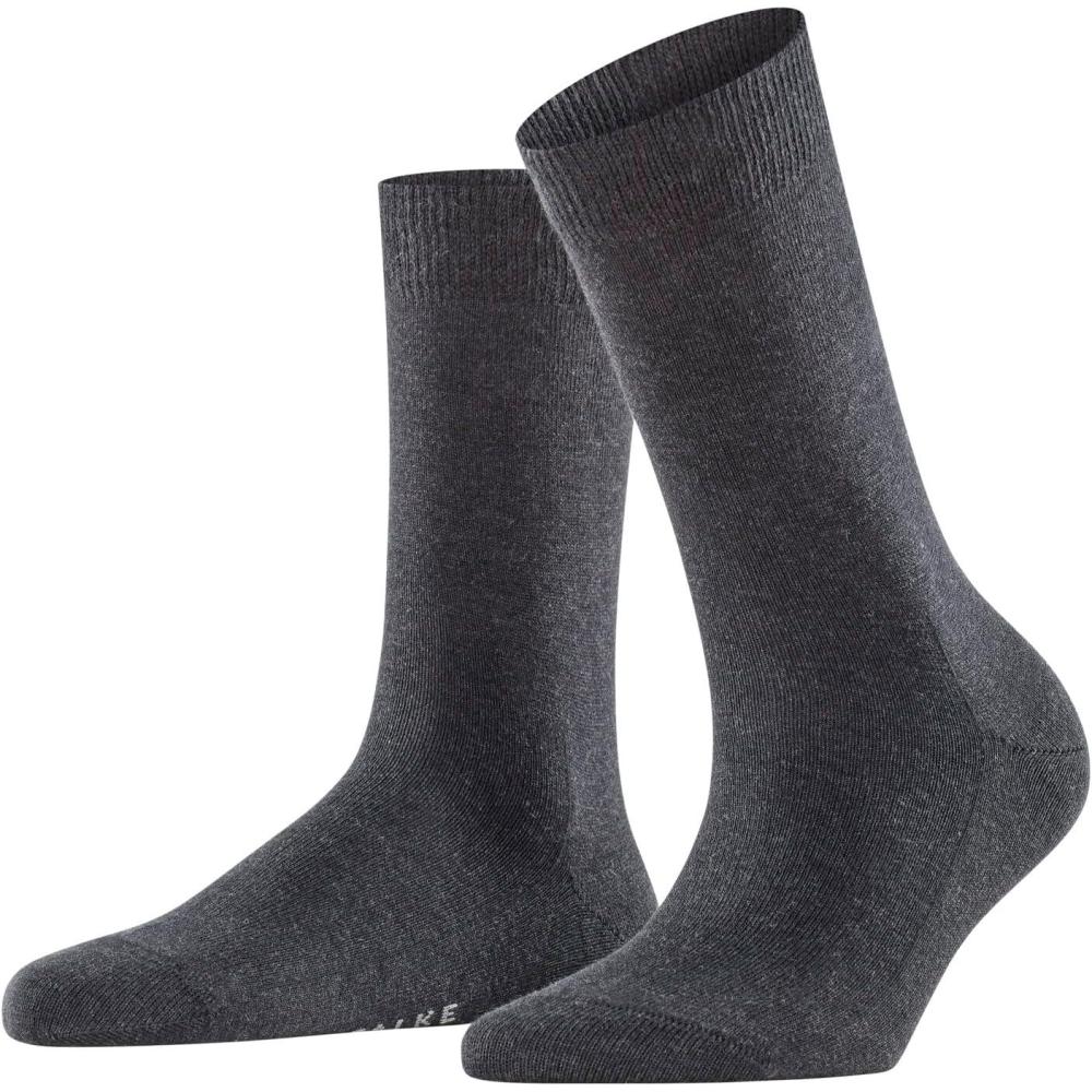 imageFALKE Womens Cosy Wool Socks Soft Warming Merino Cashmere 1 PairGrey Anthracite Melange 3089