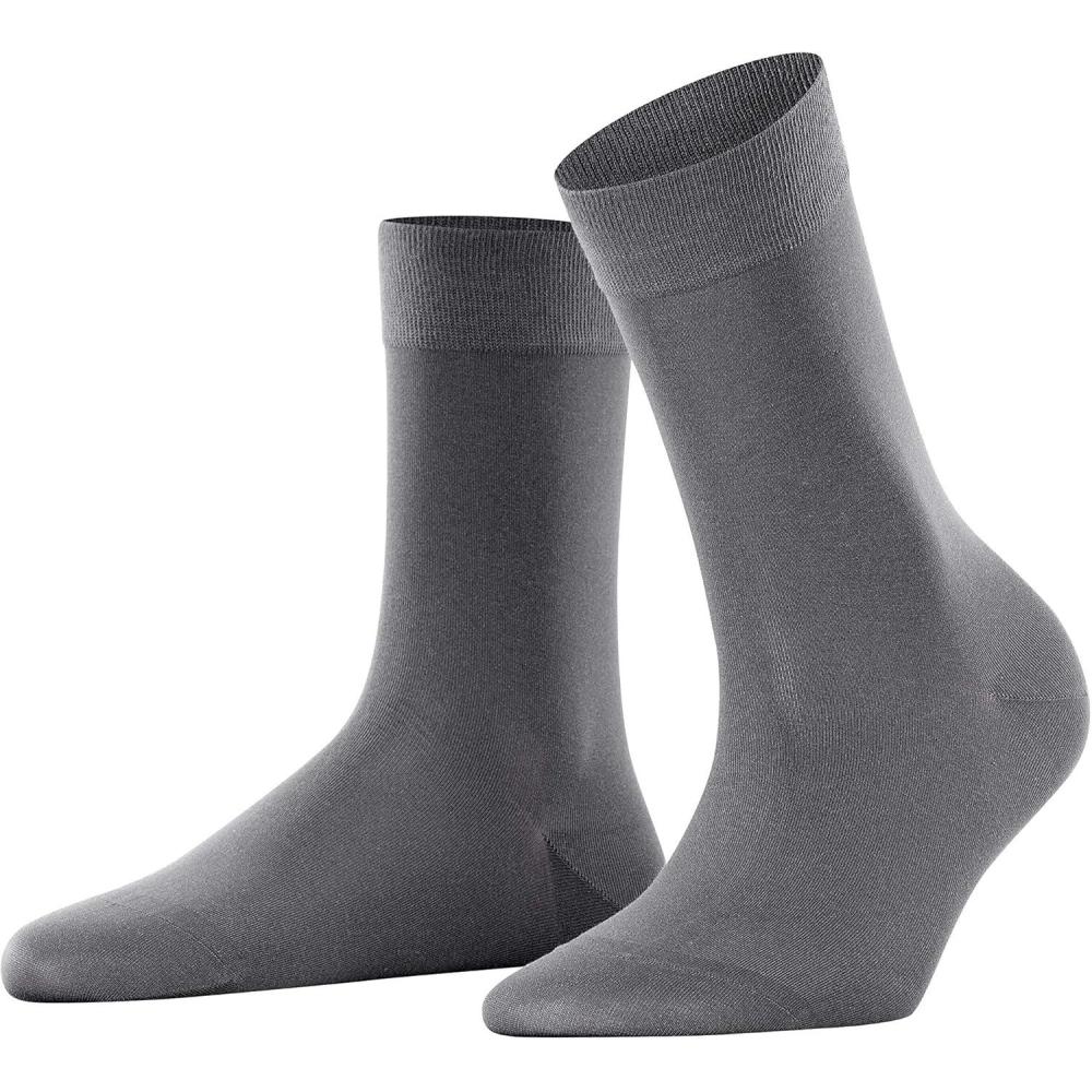 imageFALKE Womens Cosy Wool Socks Soft Warming Merino Cashmere 1 PairGrey Braun Dark Brown 5239