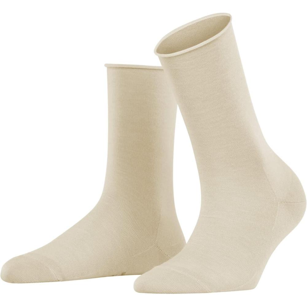 imageFALKE Womens Shiny Sustainable Socks 1 PairBeige Cream 4011