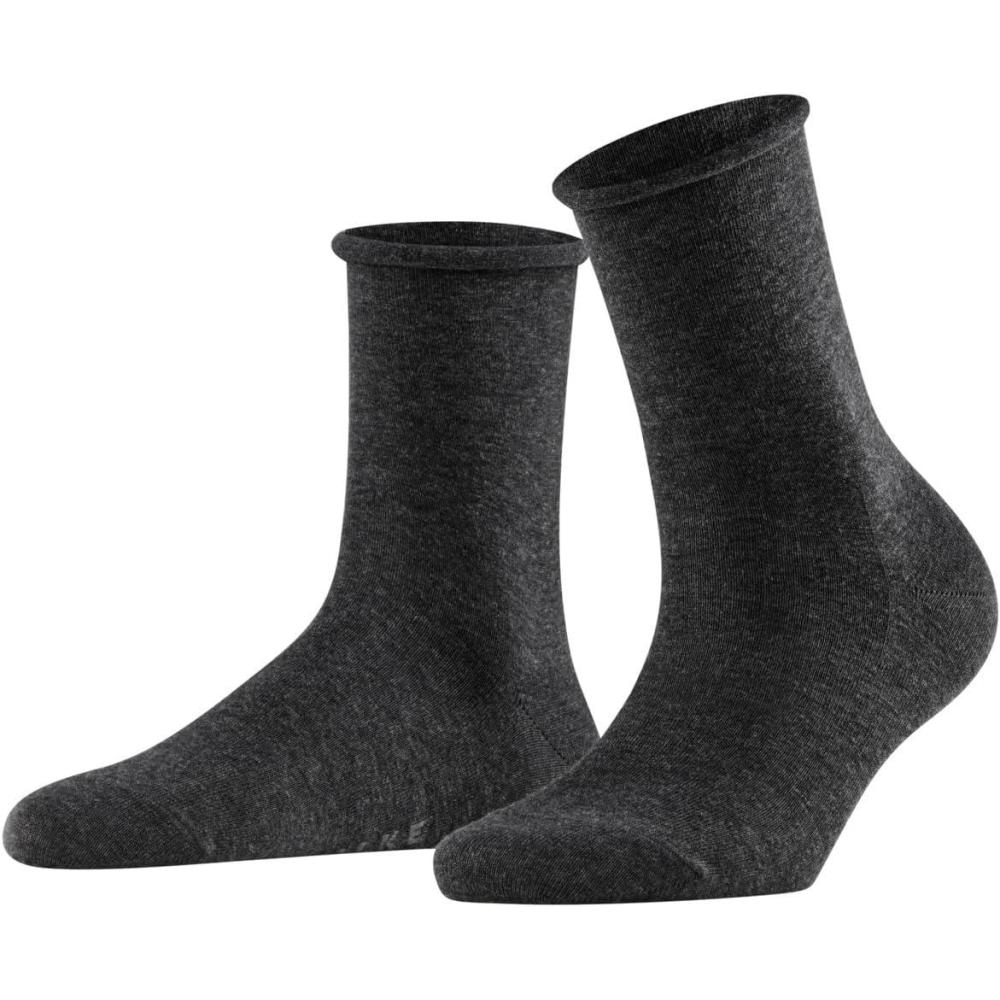 imageFALKE Womens Shiny Sustainable Socks 1 PairGrey Anthracite Melange 3117