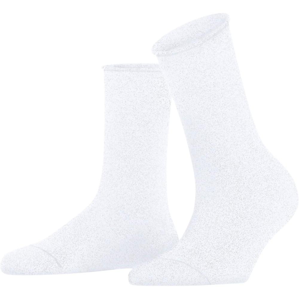 imageFALKE Womens Shiny Sustainable Socks 1 PairWhite White 2000  Sustainable