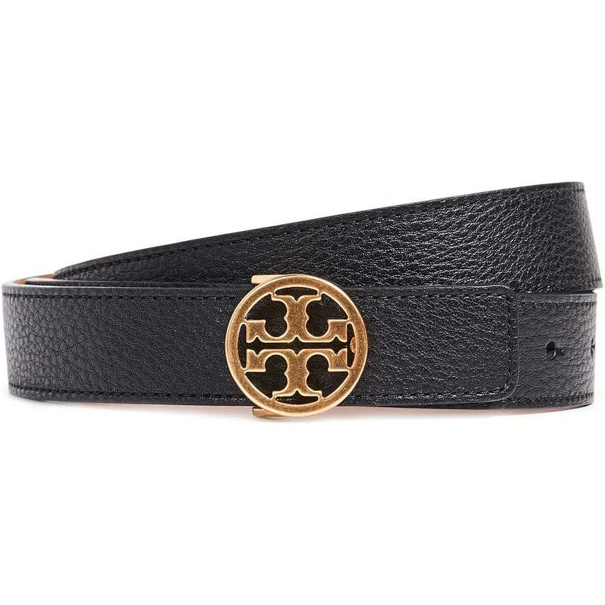 imageTory Burch Womens 1quot Miller Reversible BeltBlackGold