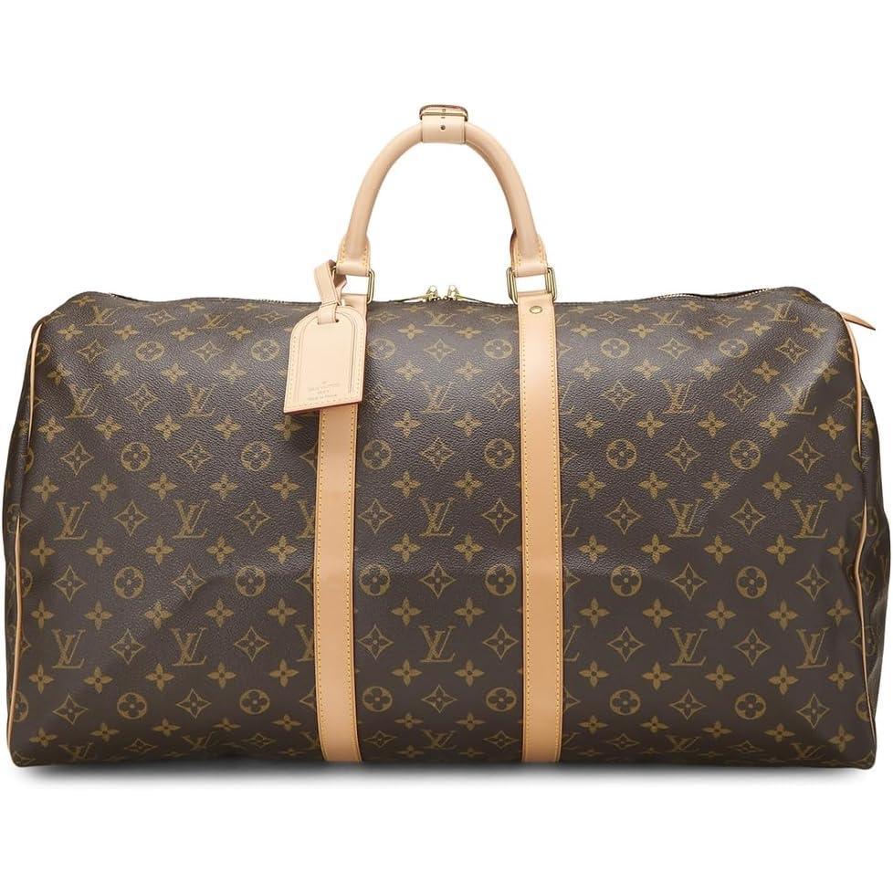 imageWhat Goes Around Comes Around Womens PreLoved Louis Vuitton Monogram Keepall 55 Duffle Brown One SizeBrown