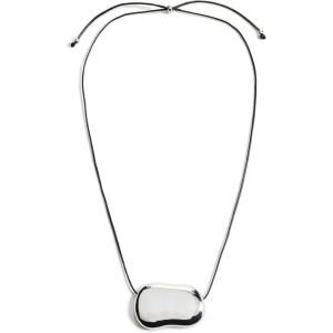 Heaven Mayhem Women’s Julia Silver Necklace, Silver/Black, One Size