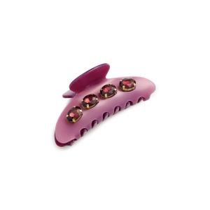 Lele Sadoughi Women’s Large Crystal Claw Clip, Mauve, Pink, Purple, One Size(Mauve)