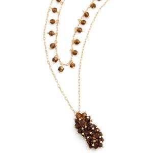Madewell Women’s Beaded Cluster Necklace Set(Molasses)