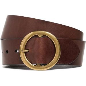 Madewell womens Round Circle Belt(Espresso Bean Leather)