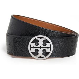 Tory Burch Women’s 1″ Miller Reversible Belt(Black/Classic Cuoio/Silver)