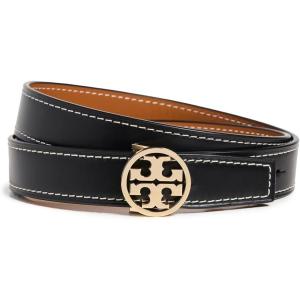 Tory Burch Women’s 1″ Miller Reversible Belt(Black/Whiskey)