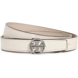 Tory Burch Women’s 1″ Miller Reversible Belt(Warm White/Tortora/Silver)